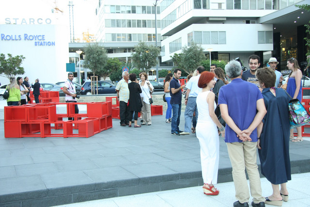 Opening of an installation by Nada Sehnaoui